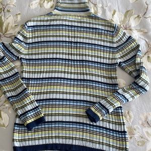 Great turtleneck with fabulous colors… For work or with jeans…Really comfortable